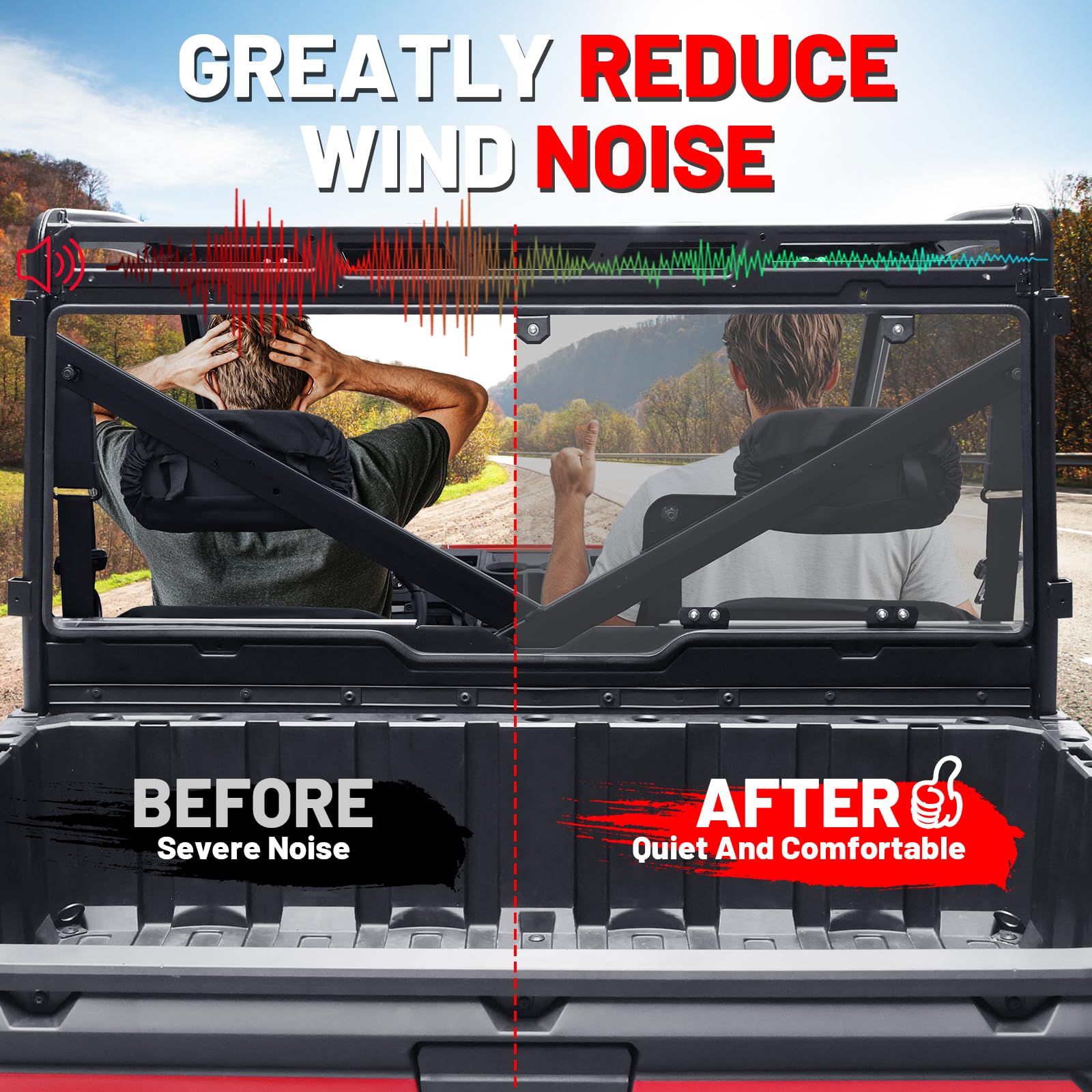 StarknightMT Ranger XP1000 windshield protection shields interior from dirt and debris.