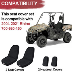 StarknightMT Rhino seat cover back view showing waterproof backing and coating.
