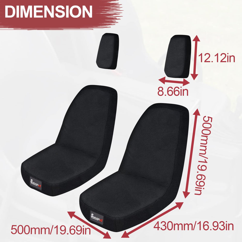 StarknightMT Rhino headrest covers included for full seat protection.