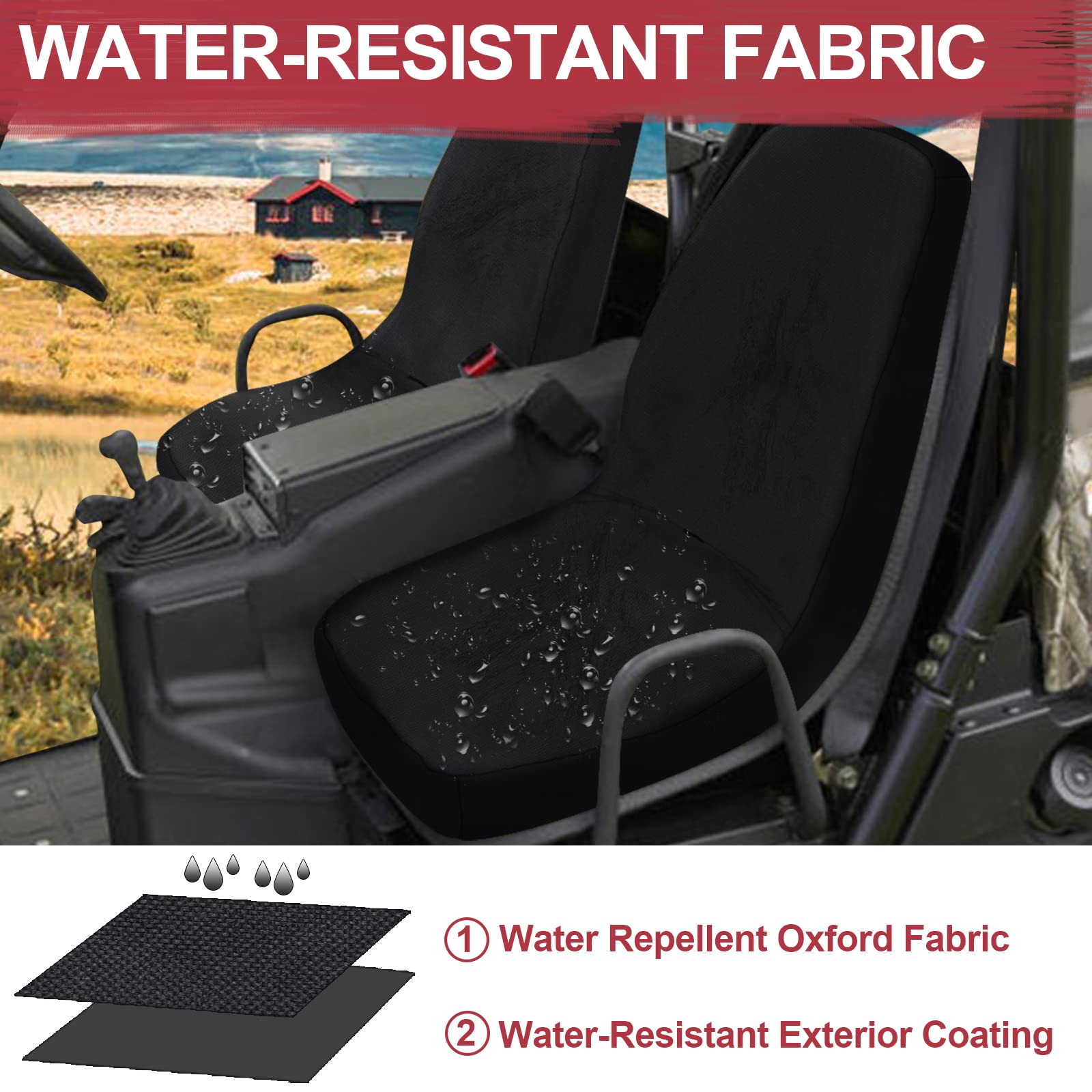 StarknightMT Rhino seat cover material detail highlighting 1680D fabric and protection.