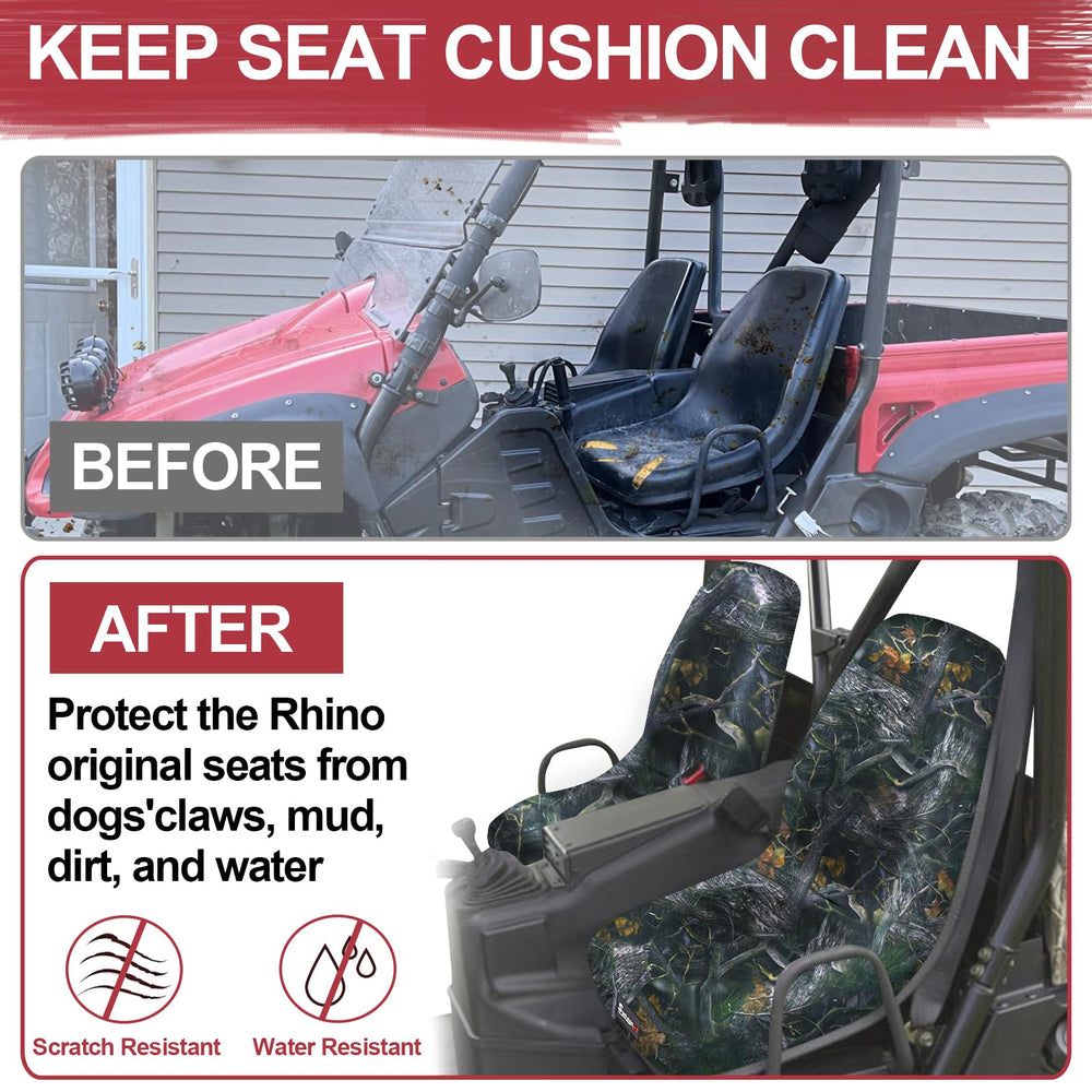 StarknightMT Rhino seat covers provide full coverage with bottom and headrest sets.