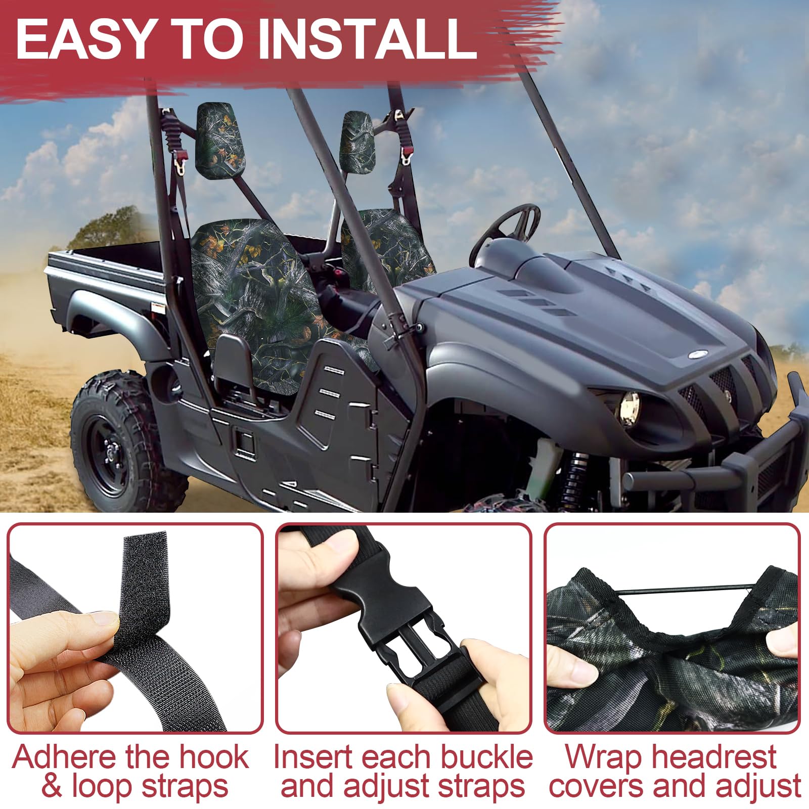 StarknightMT Rhino seat covers quick installation, even when working alone.