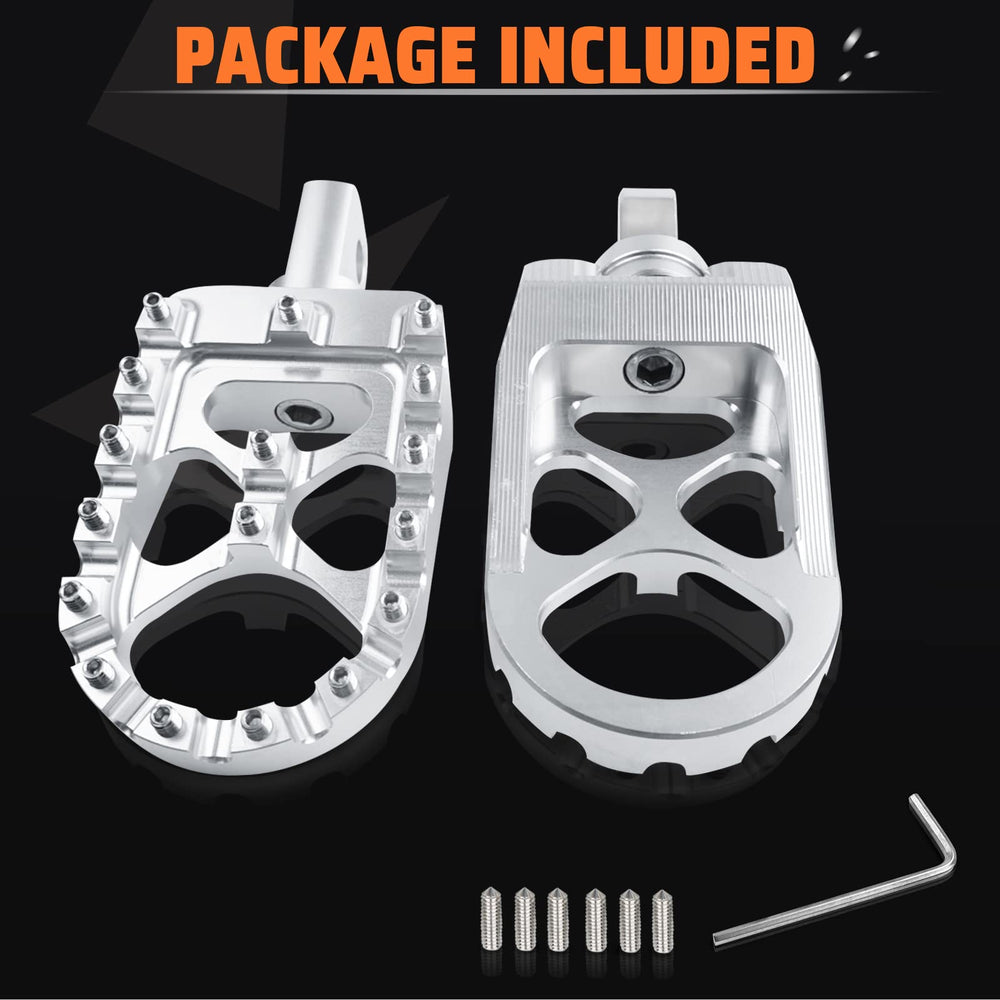 StarknightMT silver chopper bobber look pegs with modern grip.