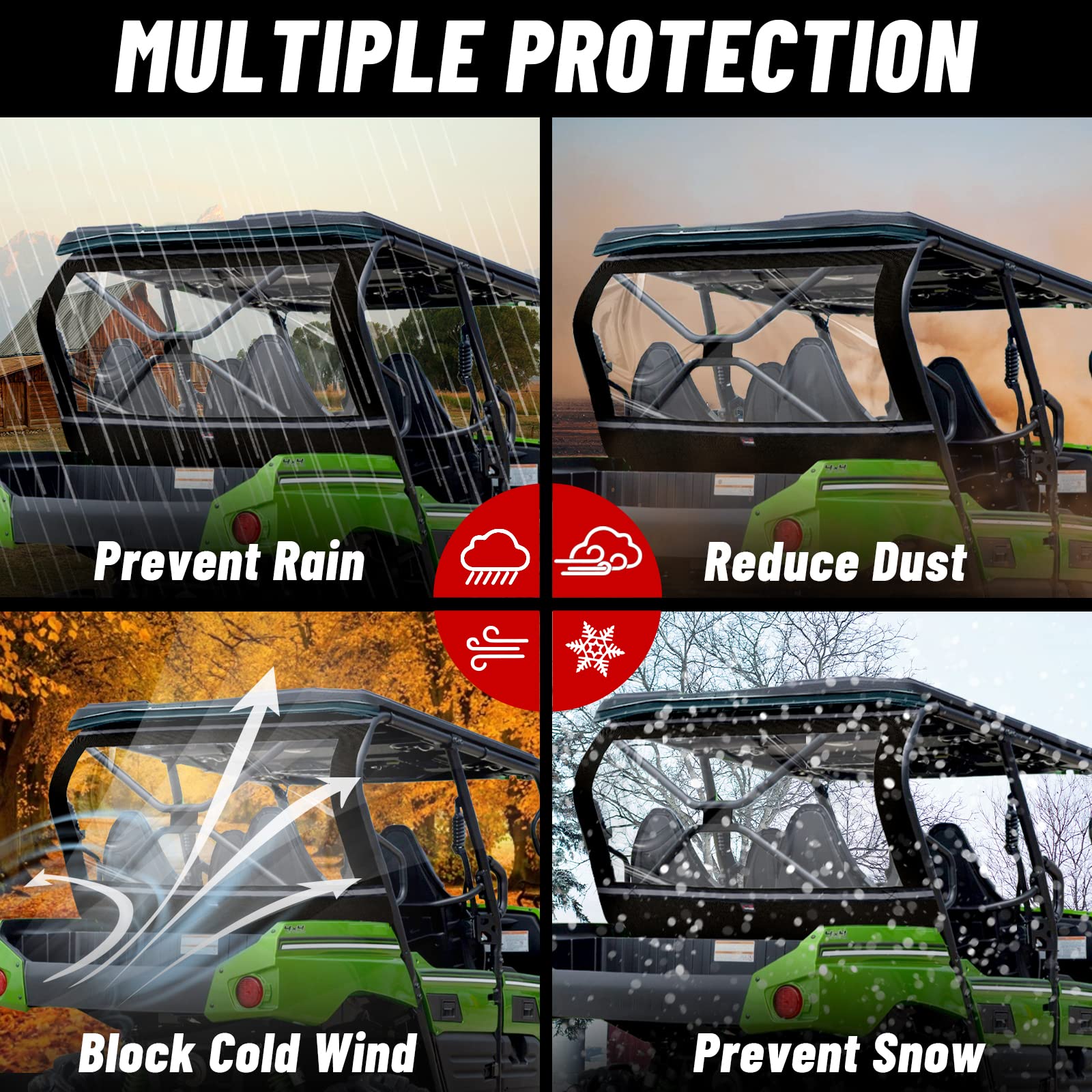 StarknightMT rear window with self-adhesive straps enabling easy install.