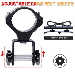 Mounting bracket shown flexible placement anywhere on an UTV frame.