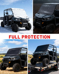 StarknightMT windshield cover protecting Defender during transport from scratches