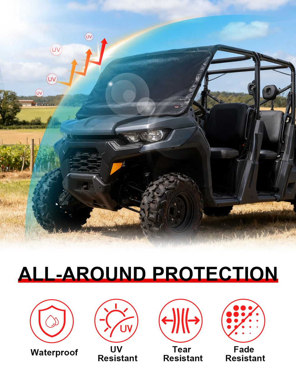 StarknightMT windshield cover UV protection while parked outdoors