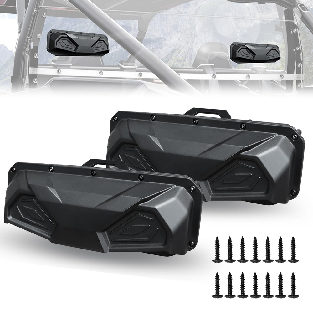 StarknightMT windshield vents install on polycarbonate windshield to improve airflow
