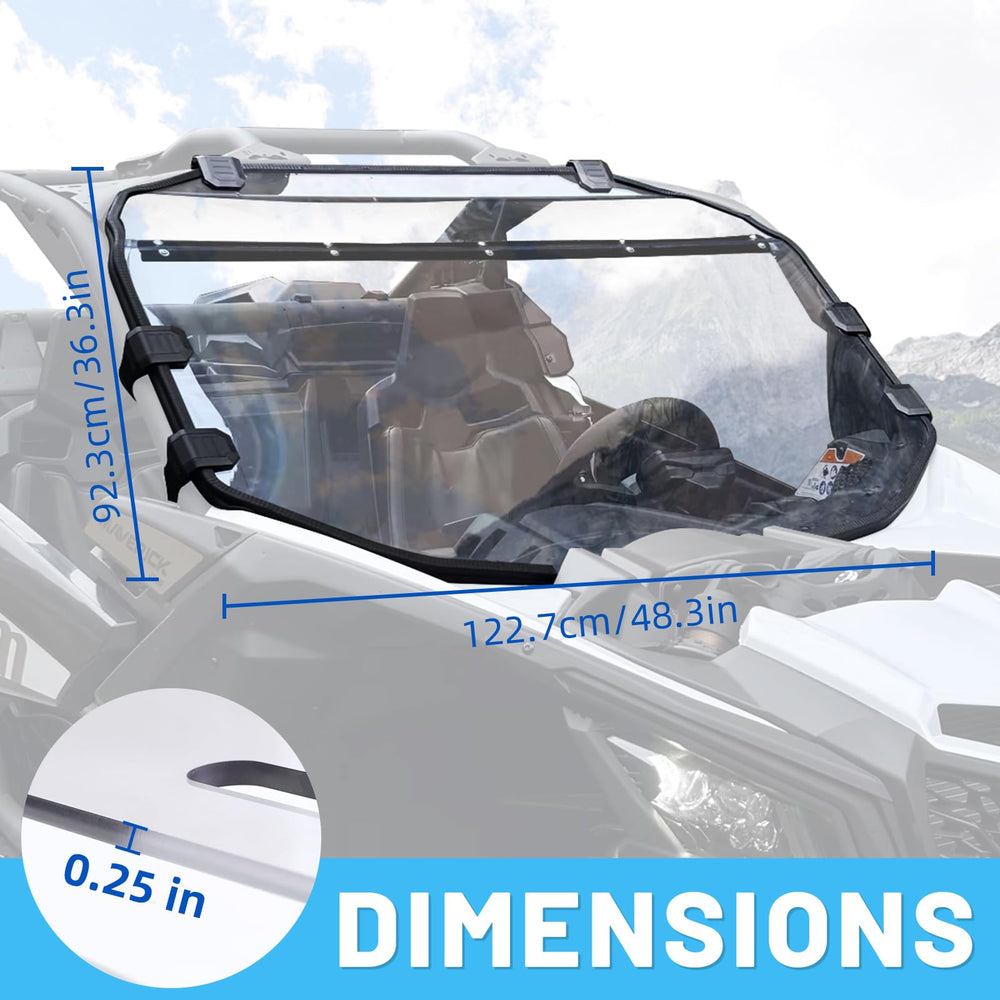StarknightMT X3 windshield weatherproof seal keeps cabin dry.