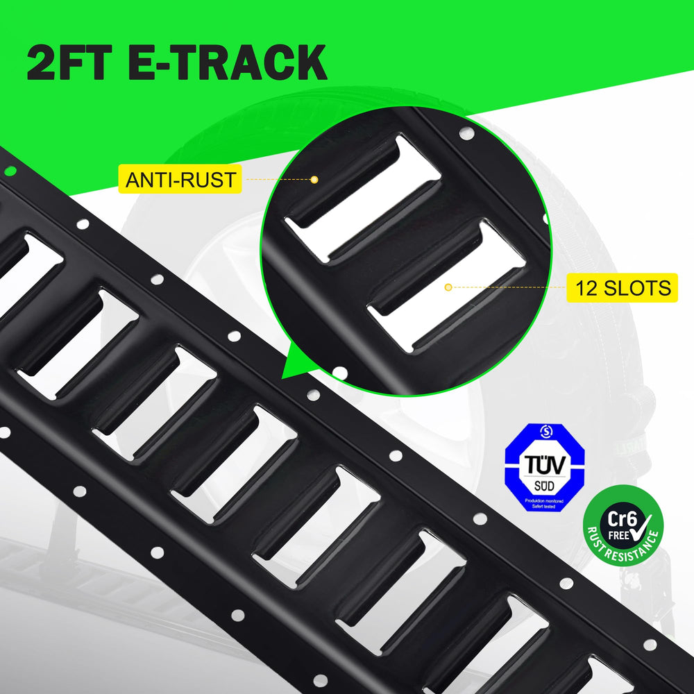 STARLEAPARTS heavy-duty E Track rails provide durable cargo mounting.
