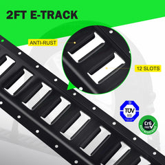 STARLEAPARTS heavy-duty E Track rails provide durable cargo mounting.