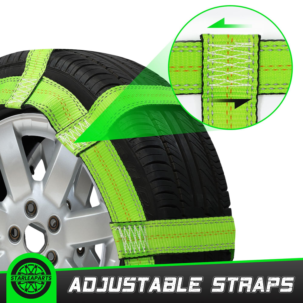 STARLEAPARTS wheel net keeps wheels snug and prevents sliding during transport.