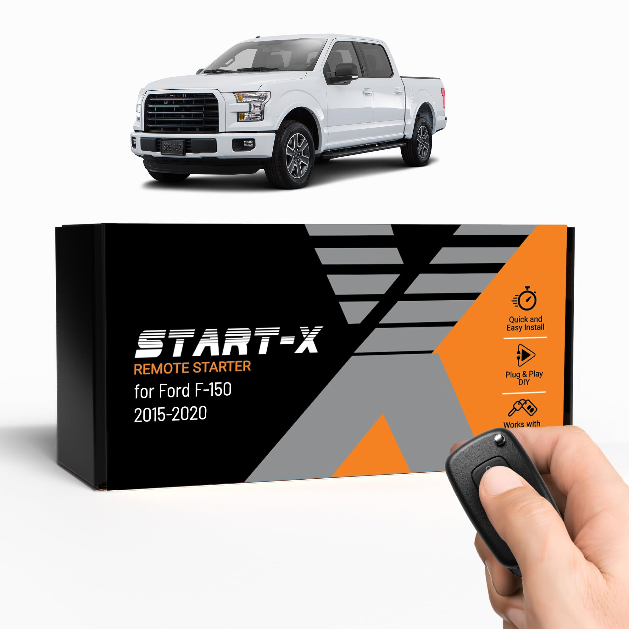 Start-X Ford F-150 remote starter dashboard view for easy in-car climate control