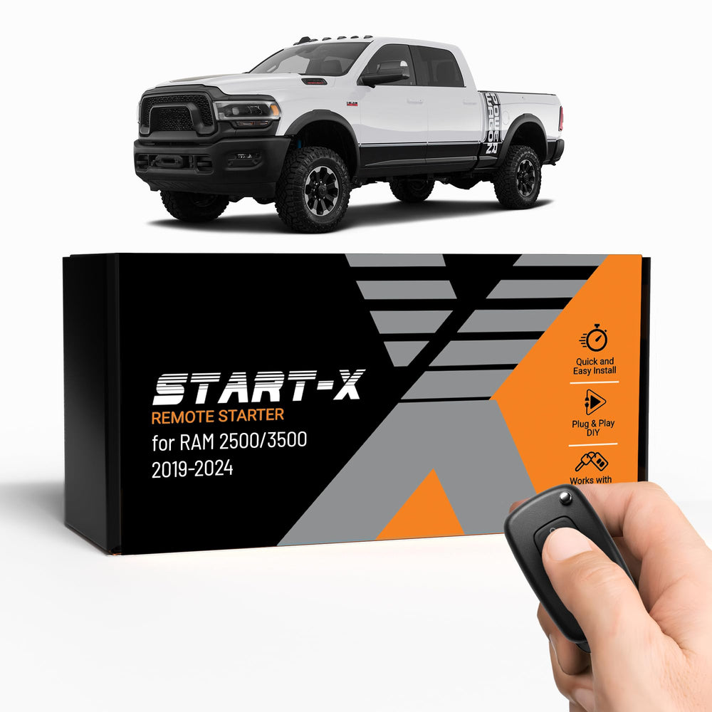 Start-X RAM remote start kit front view showing compact integration for quick winter preheat
