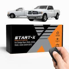Start-X remote start kit installed on a Dodge RAM front view for quick warm-up.