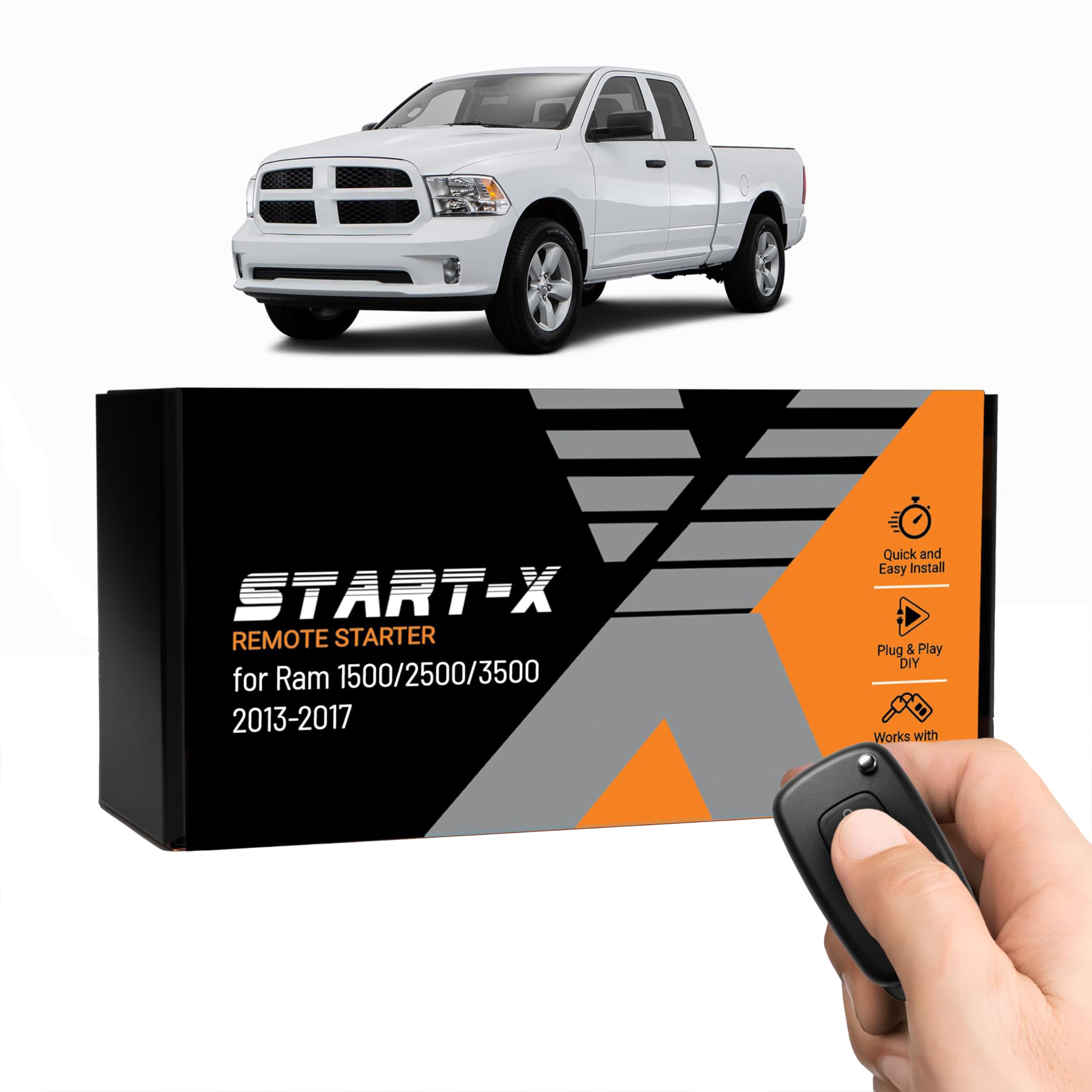 Start-X RAM 1500 remote kit harness for easy, wire-free installation.