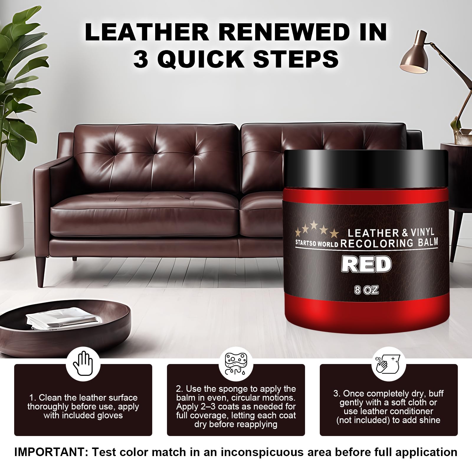 STARTSO WORLD car upholstery restoration highlights even tone