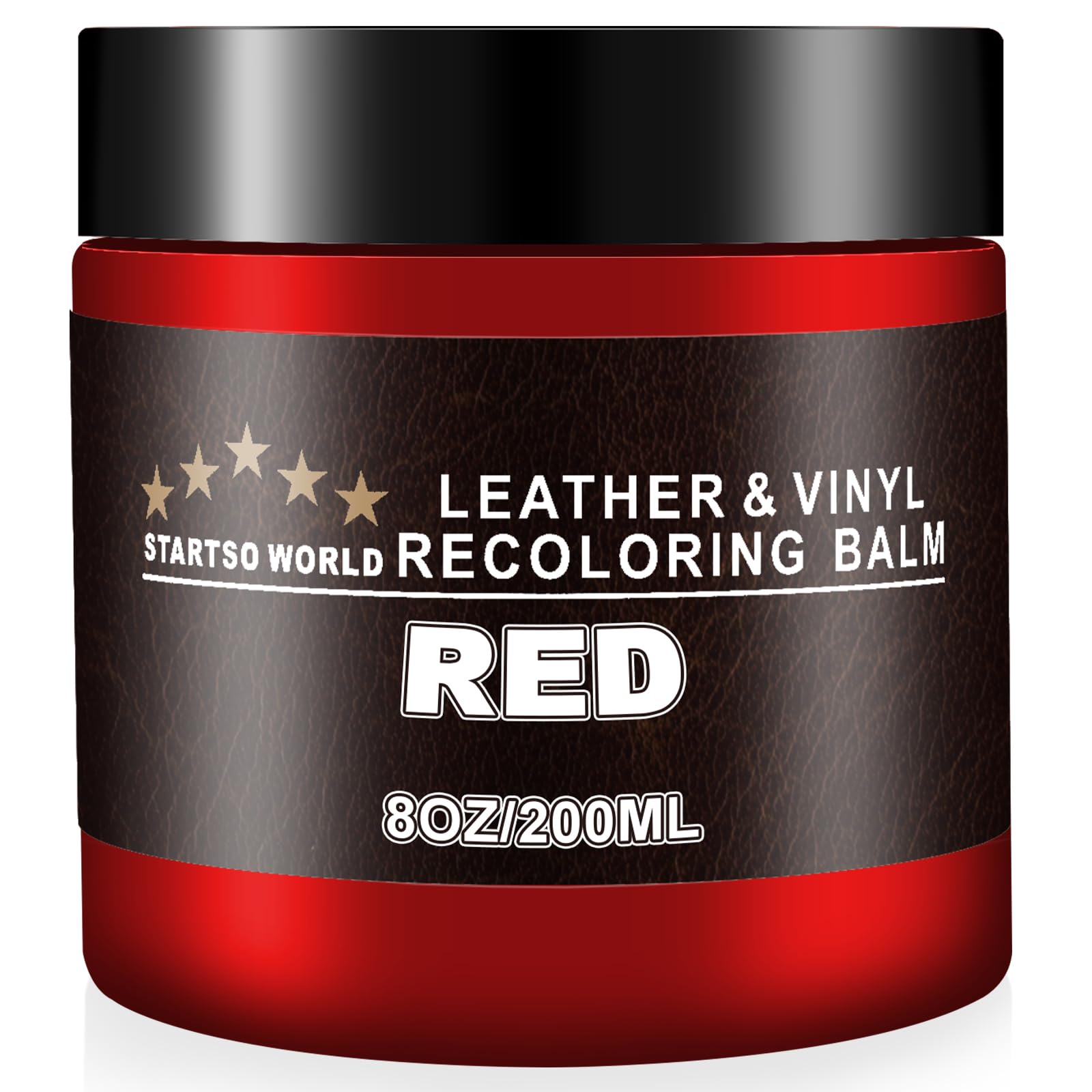 STARTSO WORLD leather recoloring balm bottle restores faded color on furniture
