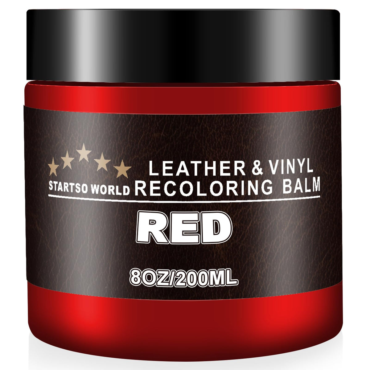 STARTSO WORLD leather recoloring balm bottle restores faded color on furniture