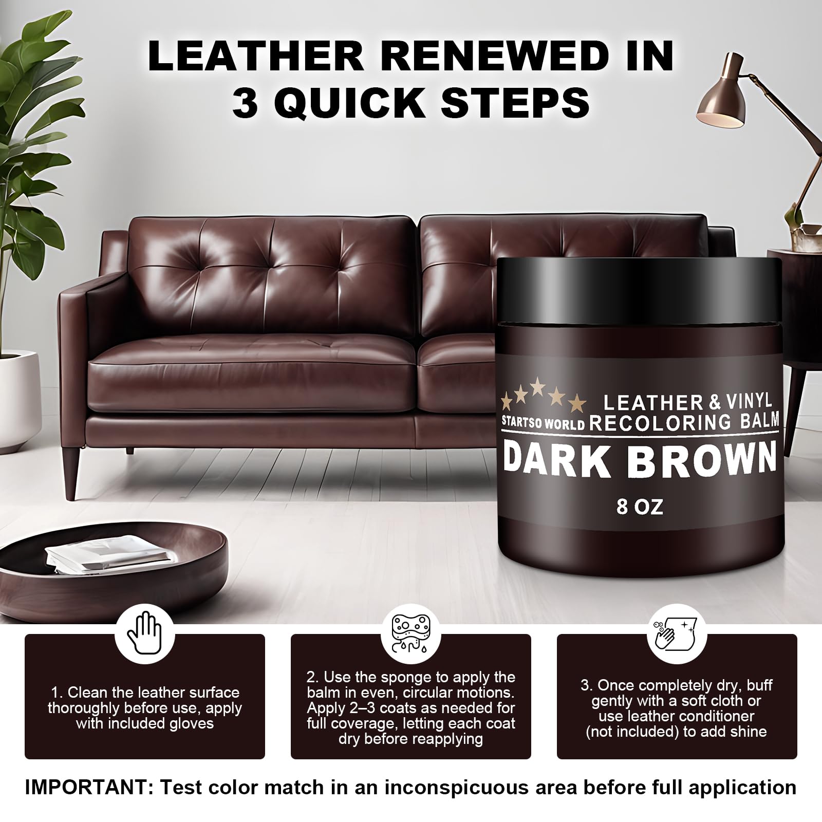 STARTSO WORLD versatile repair for sofas, jackets, and car seats.