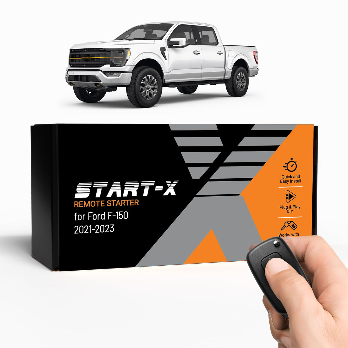 Start-X Ford F-150 2021-2023 package demonstrating plug-and-play remote start.