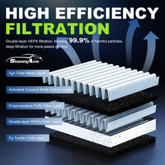 StaunchAuto cabin air filter Tacoma V6 CF10374 reduces odors and pollutants