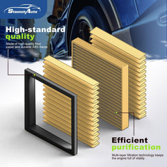 StaunchAuto cabin filter activated-carbon close-up highlighting odor adsorption.