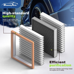 StaunchAuto engine filter with ABS frame for robust, long-lasting protection