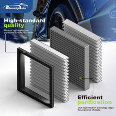 StaunchAuto engine filter close-up showing durable ABS frame for longevity