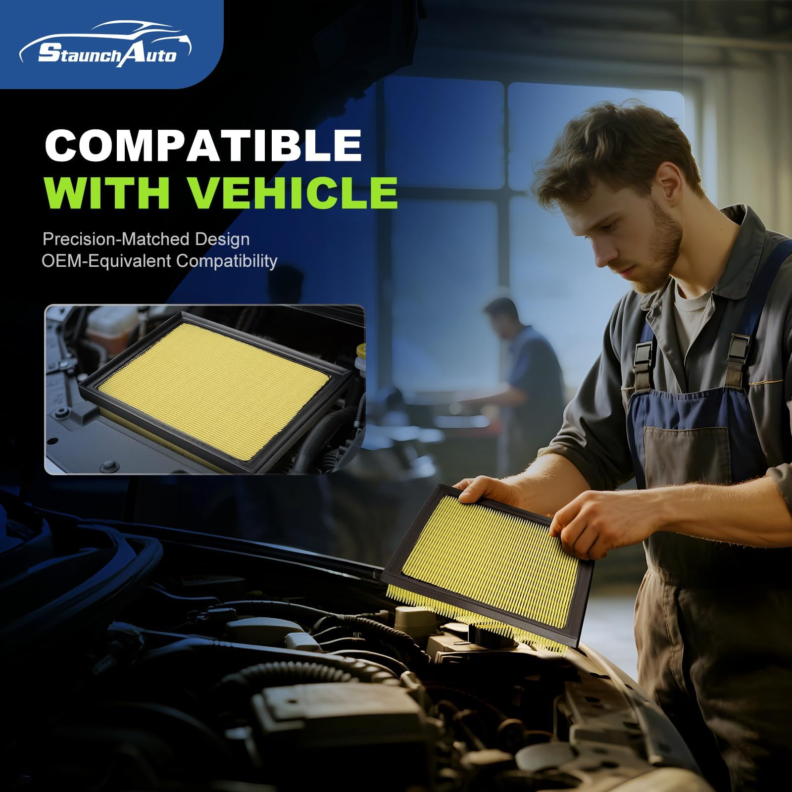 StaunchAuto engine filter for Outback 2.5L maintains steady airflow