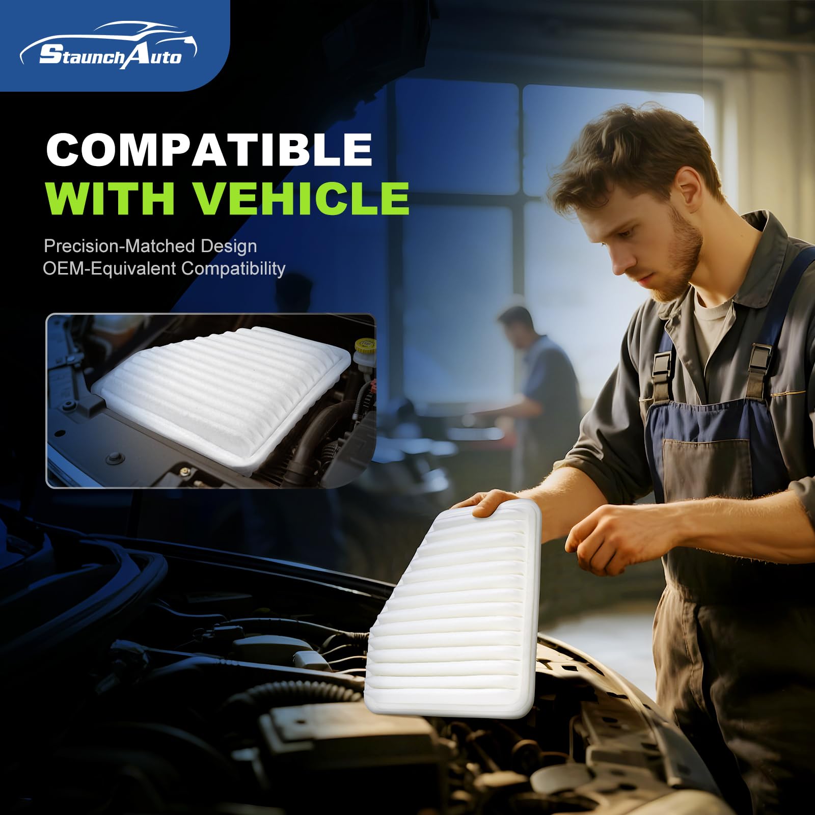 StaunchAuto packaging shows CF10285 and CA10169 for quick compatibility