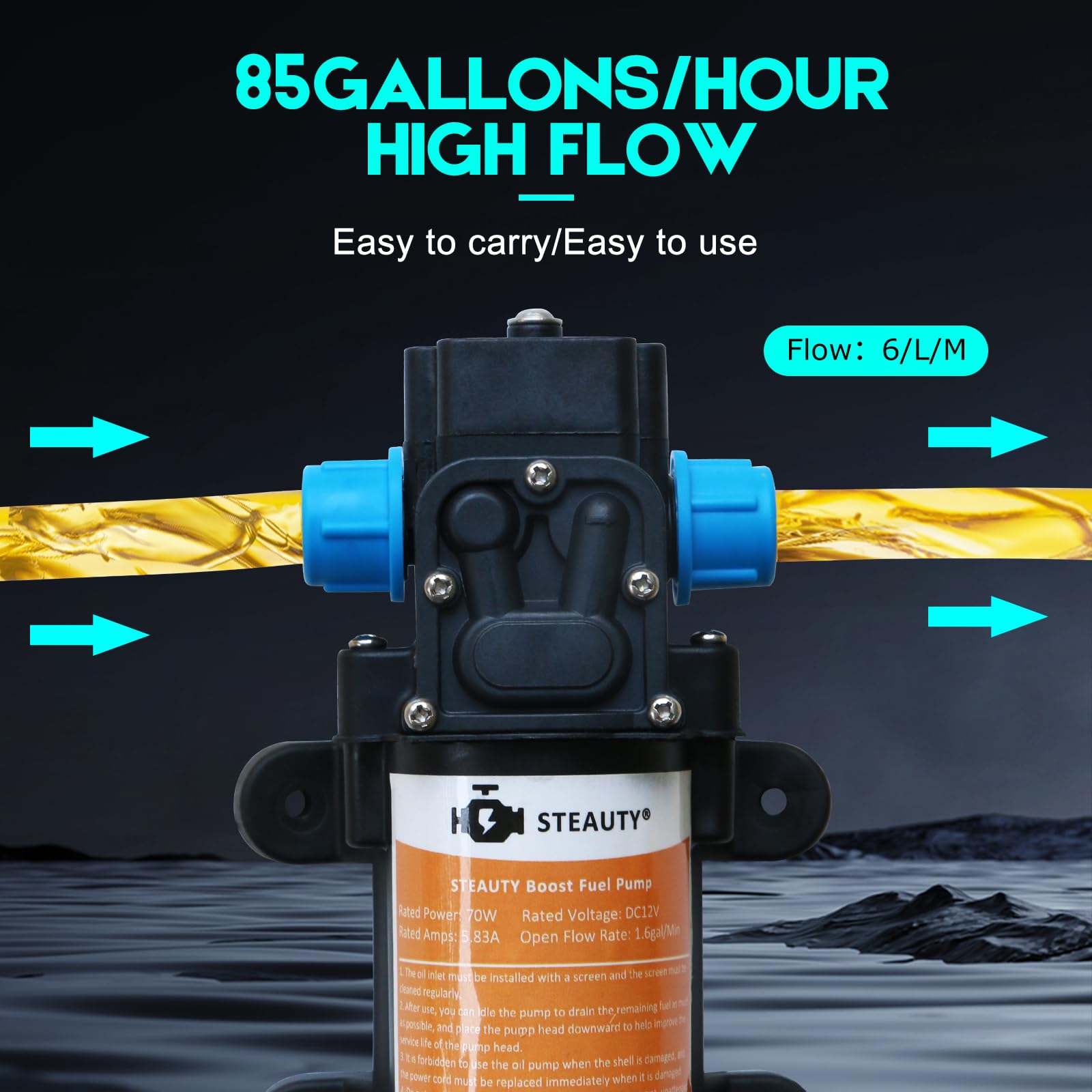 Steauty compatible 8mm hose connection ensures proper fit for pipelines.