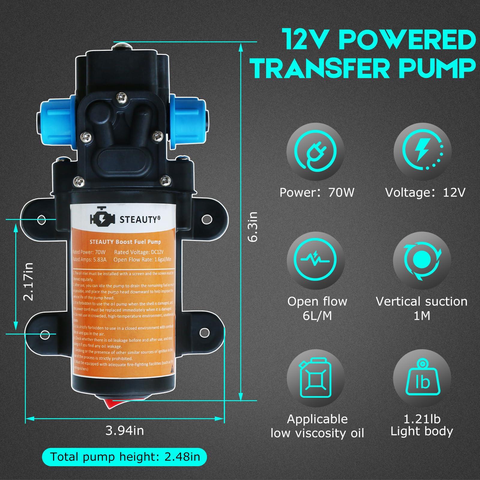 Steauty remote switch allows pump control from a short distance.