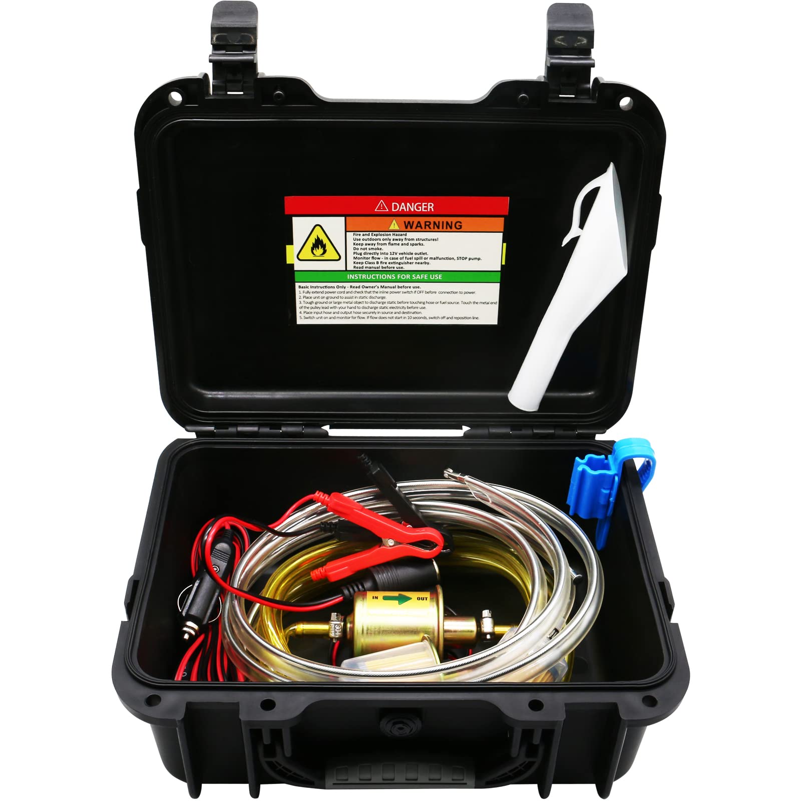 Steauty 12V fuel transfer pump in action for quick fuel transfers
