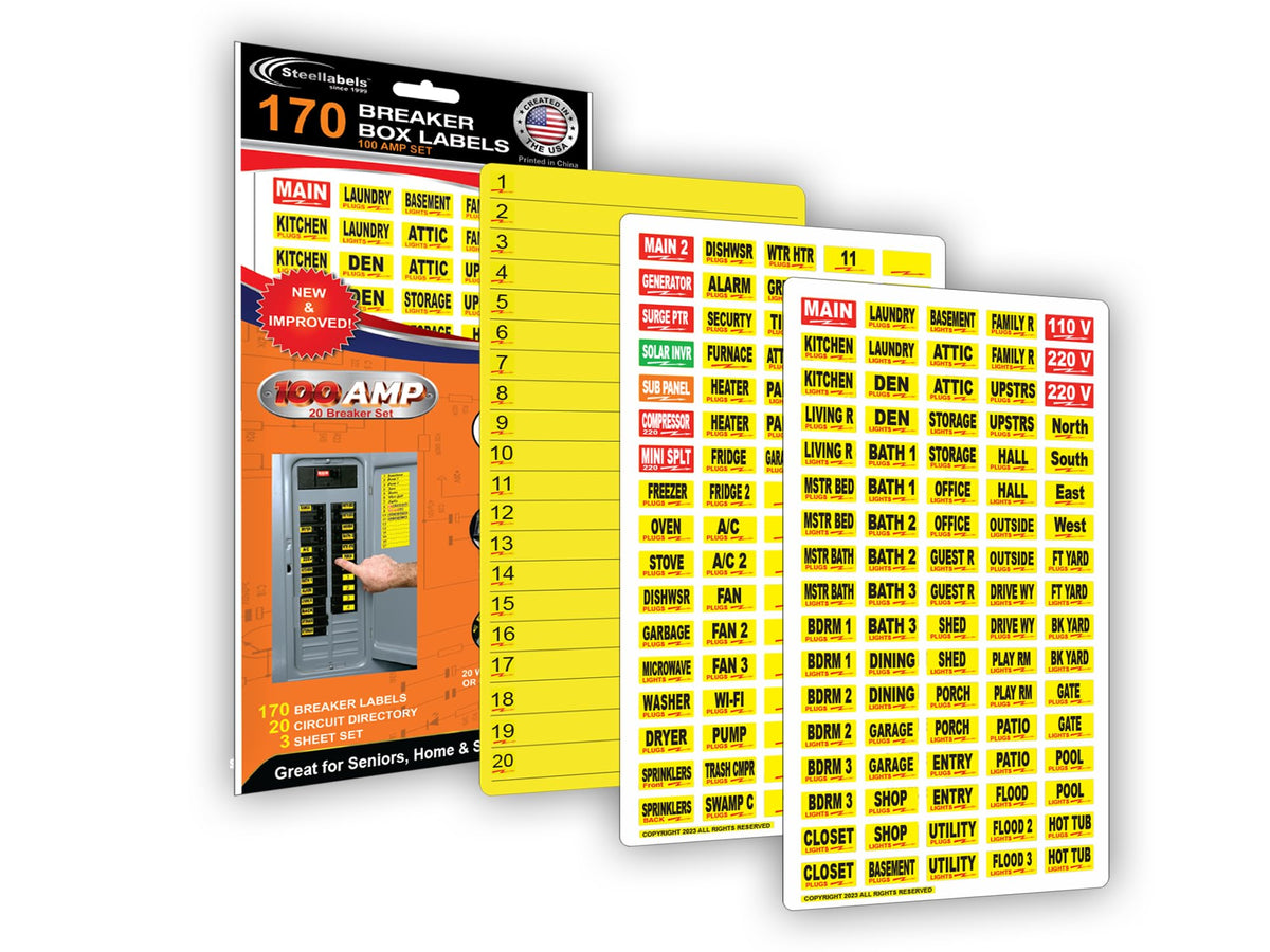 Steellabels 170-circuit decals on panel improve readability and organization.