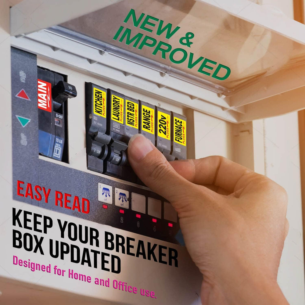 Steellabels can be applied directly to switches or circuit guides.