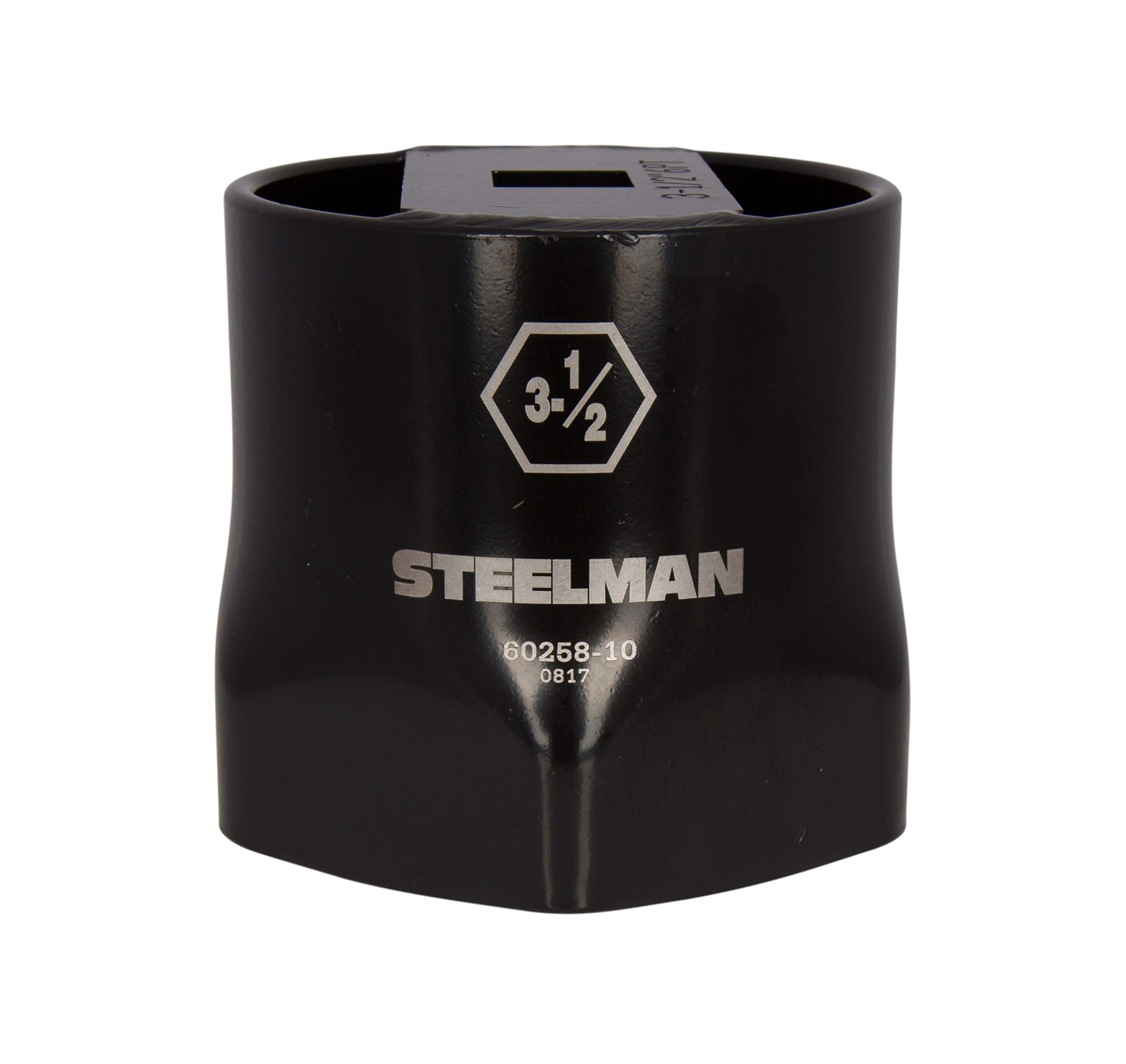 Steelman locknut socket for wheel bearings, durable carbon steel with laser-etched markings for quick setup.