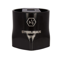 Steelman locknut socket for wheel bearings, durable carbon steel with laser-etched markings for quick setup.