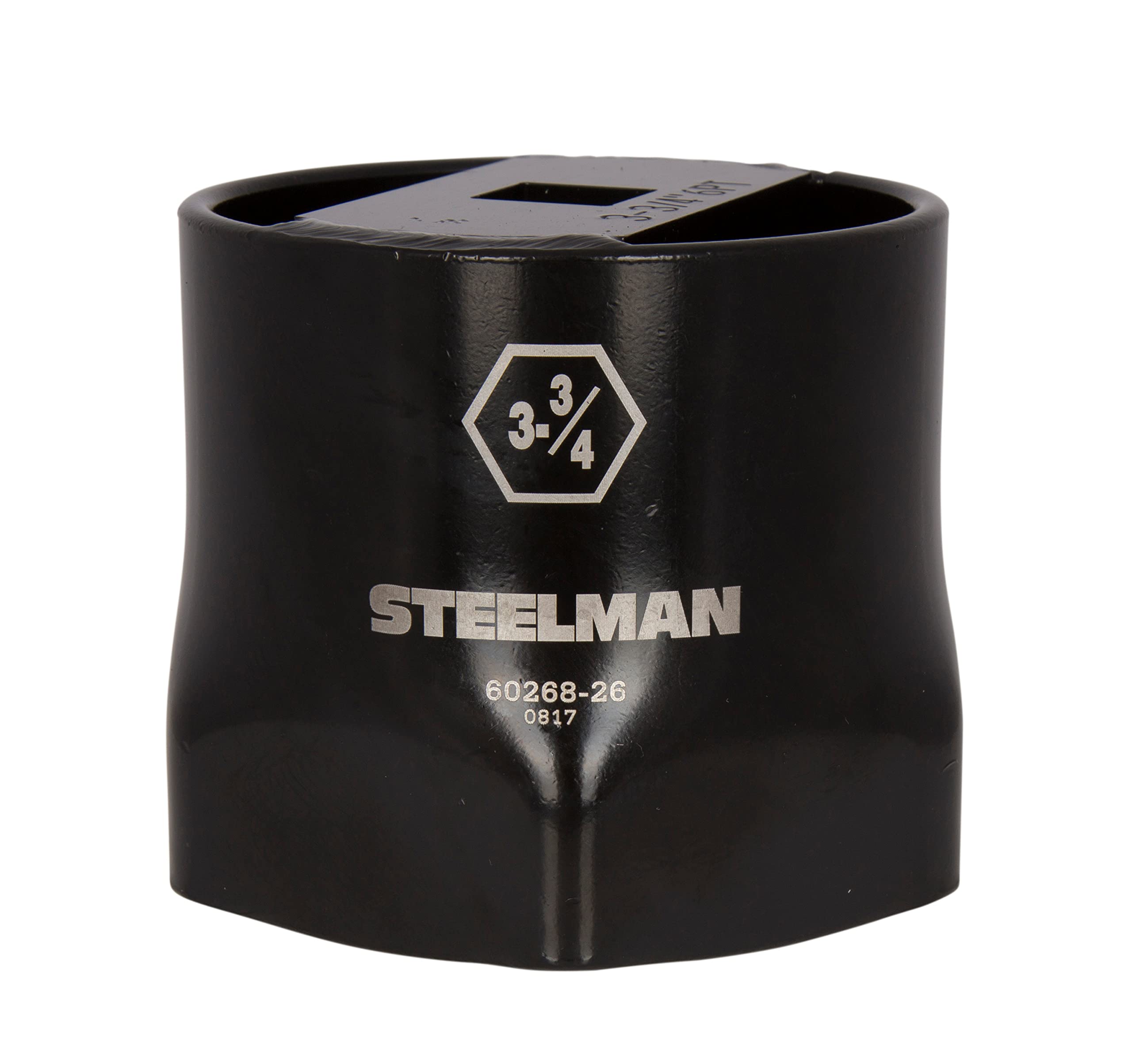 Steelman locknut socket in black finish for durable wheel nut work