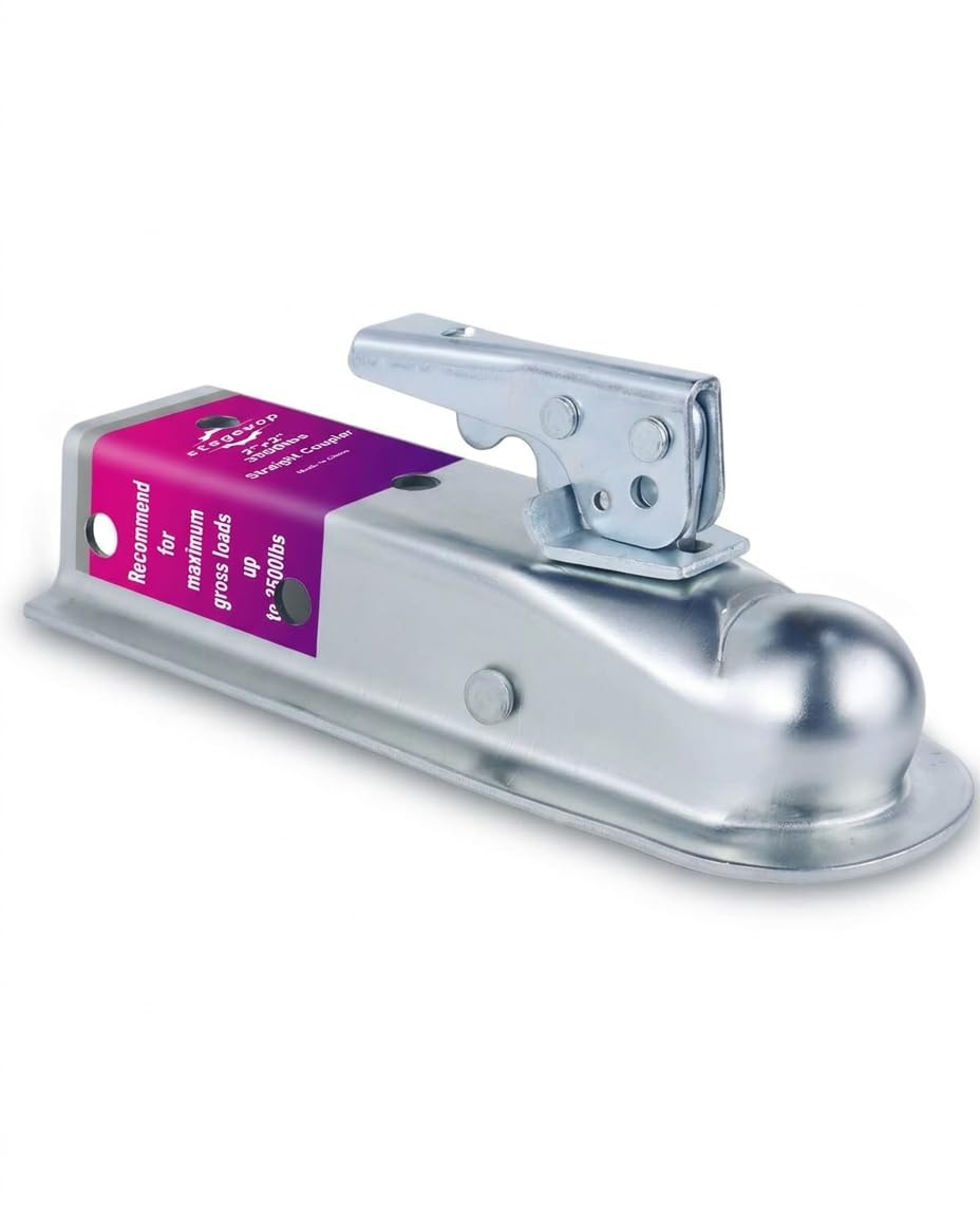 Stegewop 2in straight trailer coupler body with secure 2-inch socket for reliable towing.