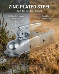 Stegewop zinc-finish trailer coupler ready for wet environments and long-term durability.