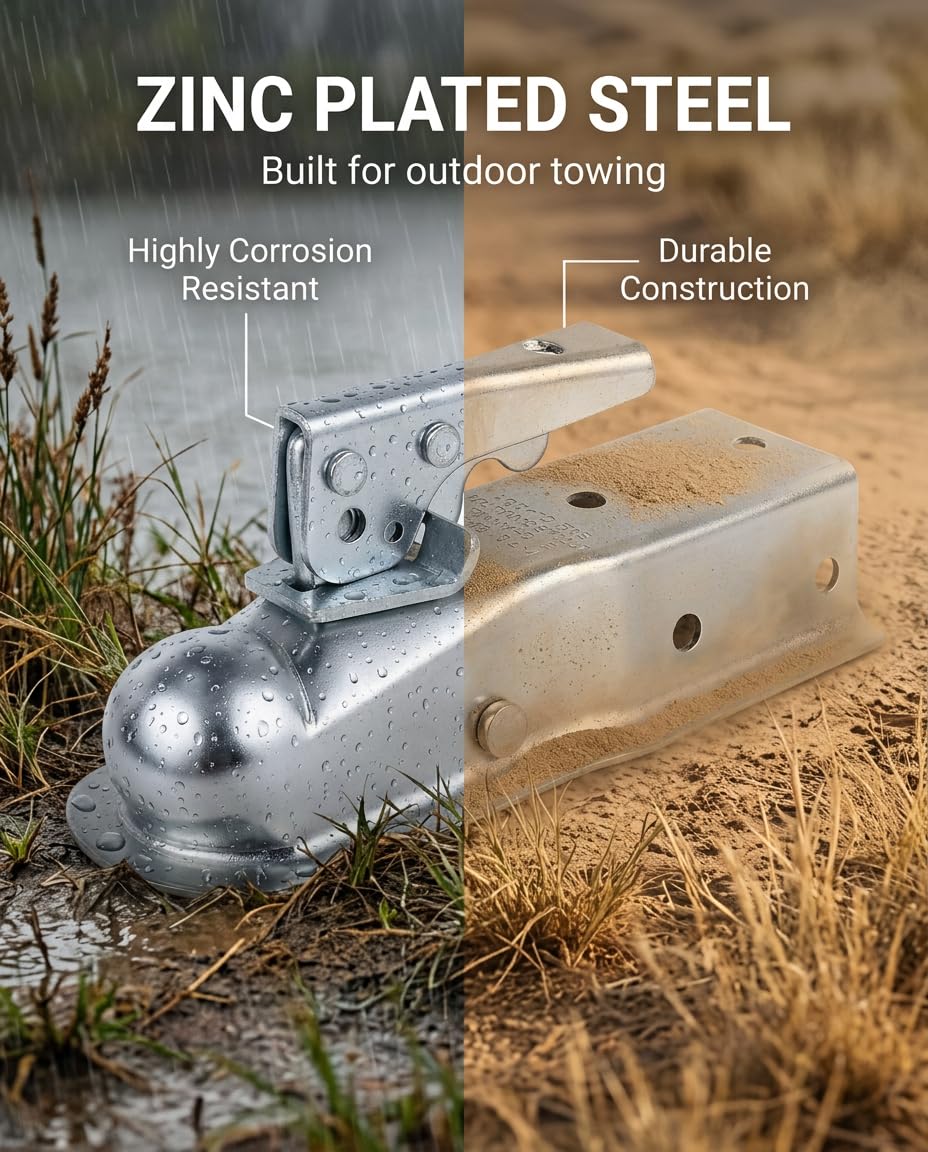 Stegewop zinc plated finish resists weather and road grime