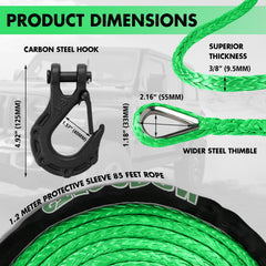 STEGODON synthetic winch rope with UV abrasion coating demonstrates durable exterior