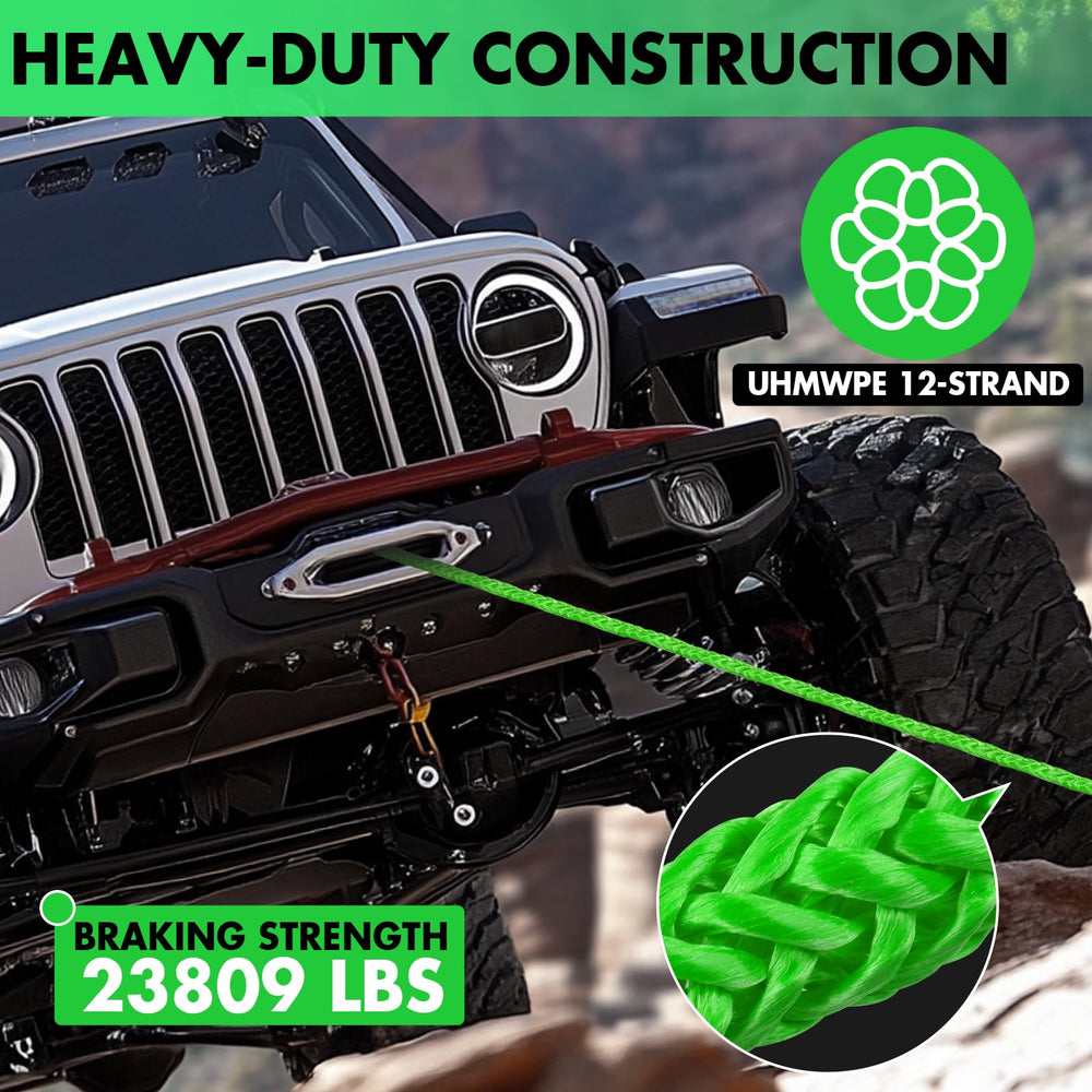 STEGODON winch rope with stainless end shows easy installation on compatible winches
