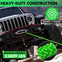 STEGODON winch rope with stainless end shows easy installation on compatible winches