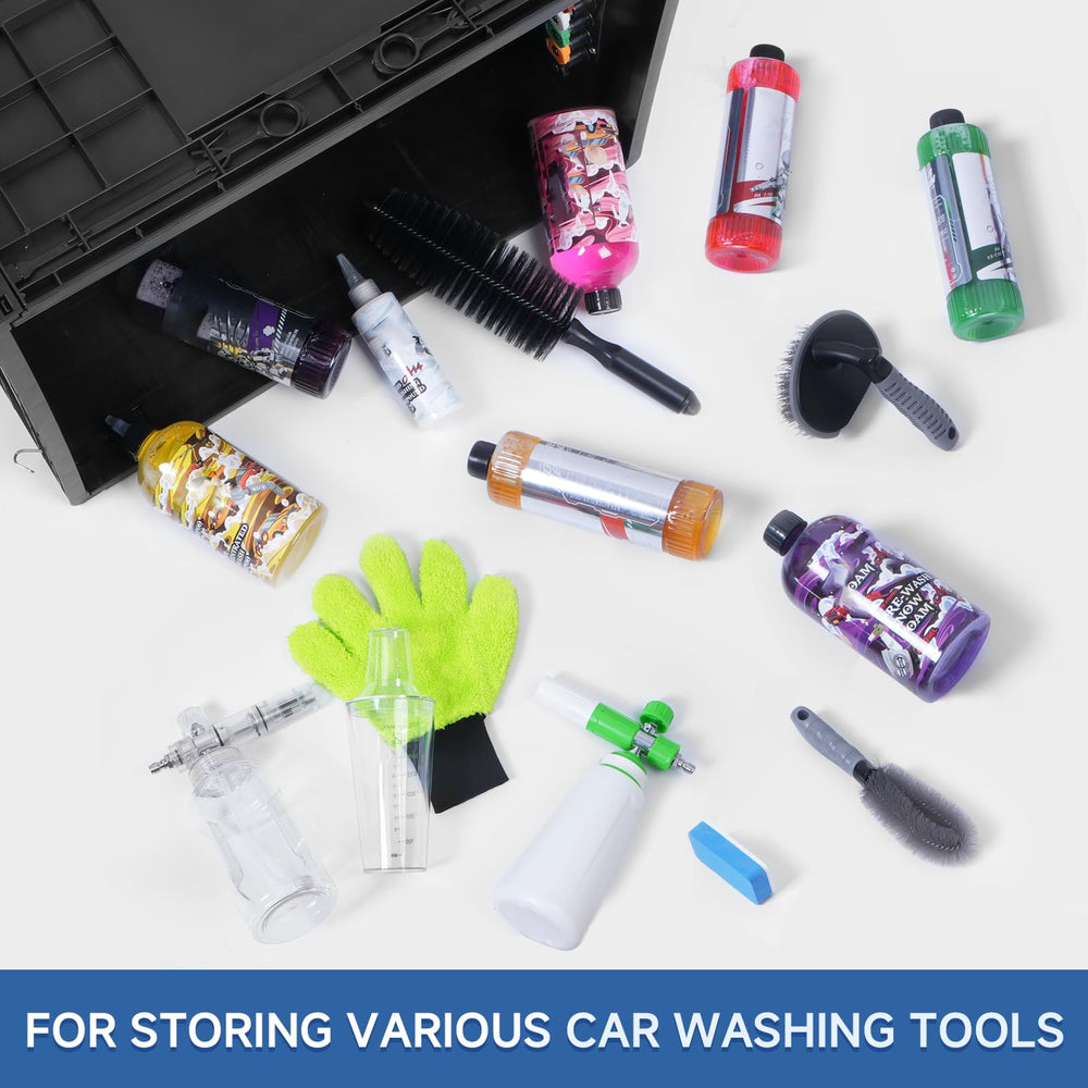 STEHEMO removable dividers enable custom compartments for detergents, towels, and brushes.