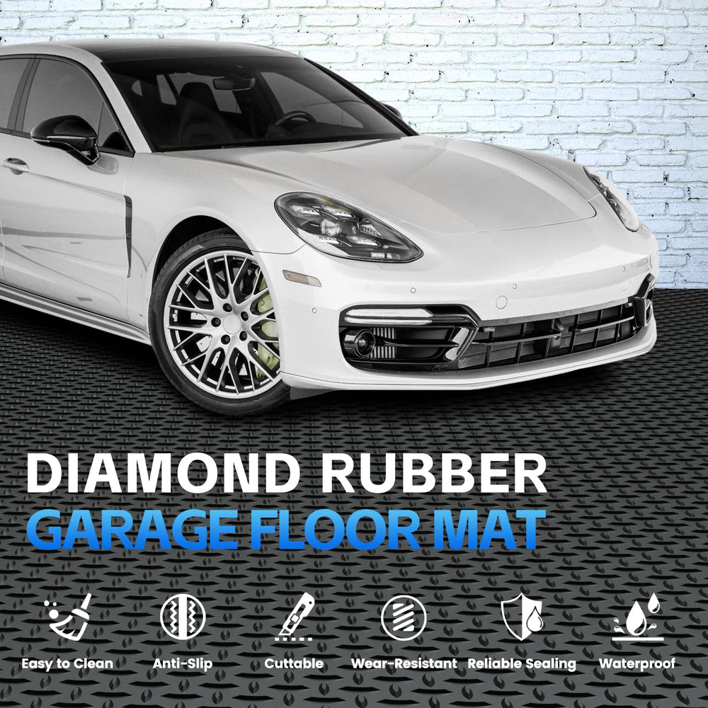 StellarStar anti-slip tapes secure the mat on concrete surfaces.
