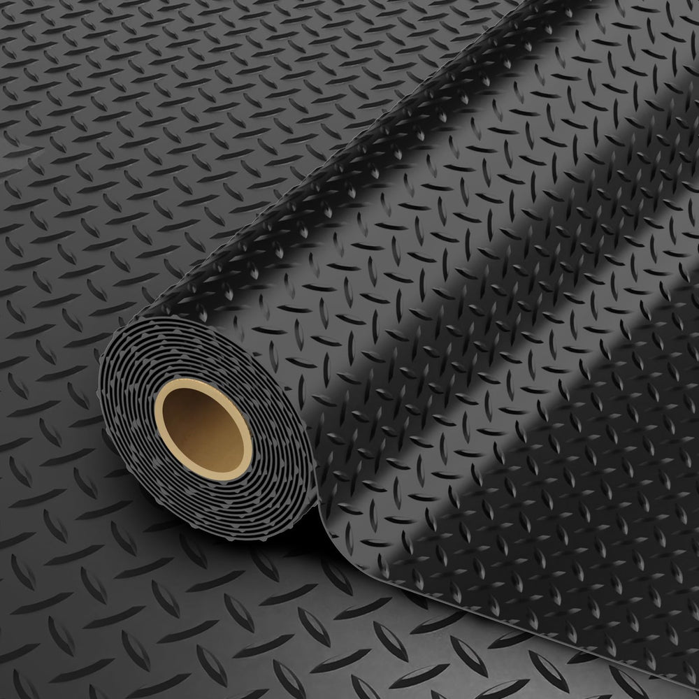 StellarStar garage floor mat with diamond plate texture for secure footing.