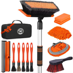 Stemni 62'' car wash brush extended handle for reaching roof and wheels.