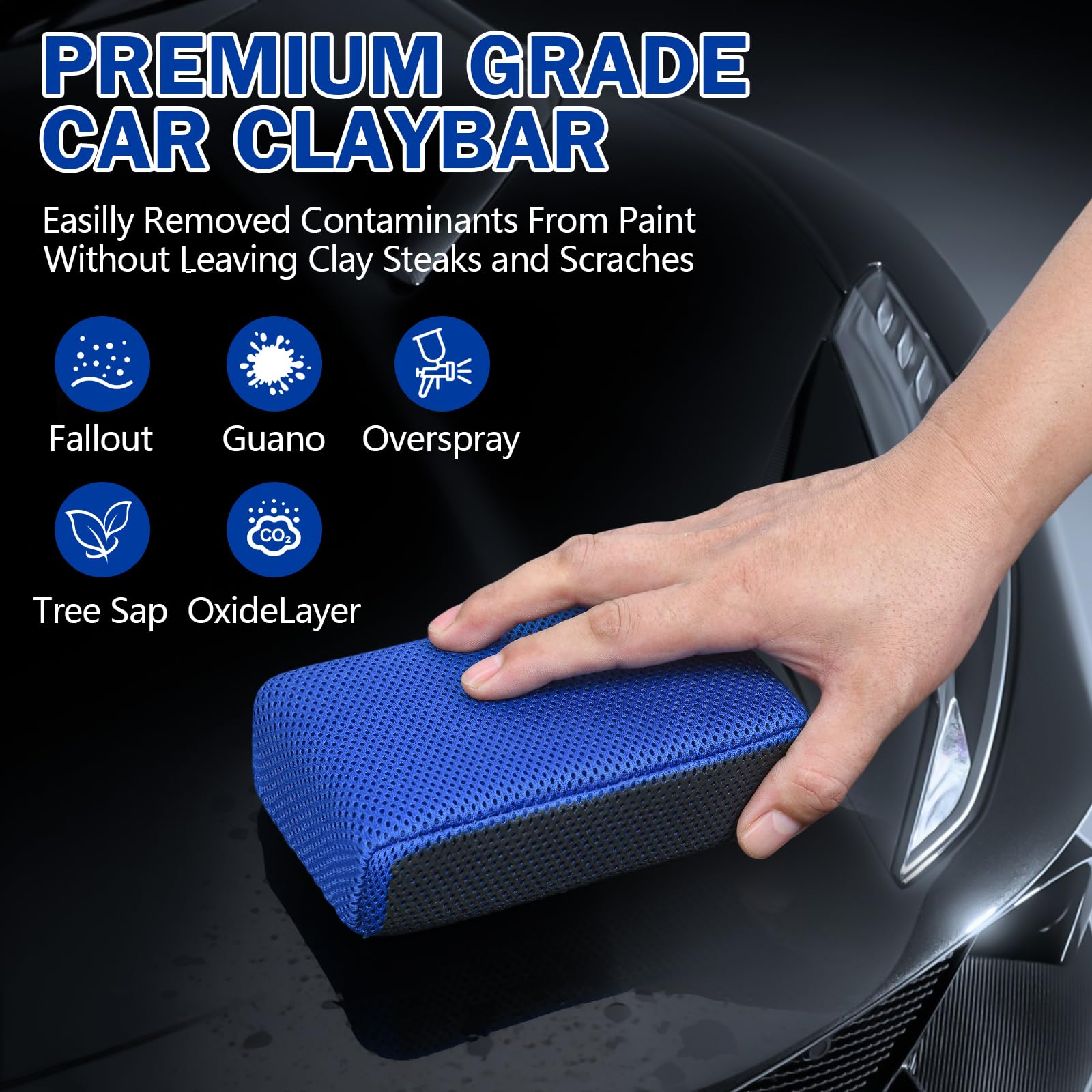 Stemni premium clay mitt towel with ergonomic grip for comfortable detailing sessions